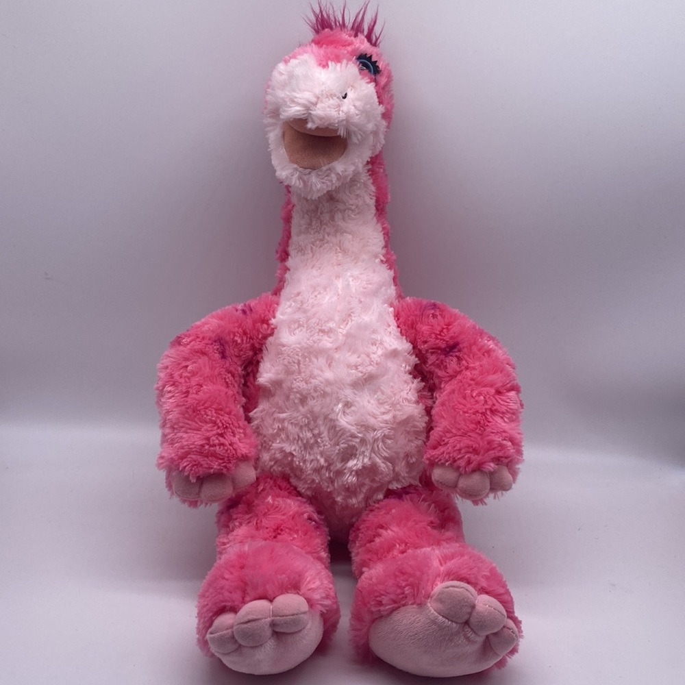 Build A Bear Dinosaur Apatosaurus Pink‎ Spotted Plush Stuffed Animal Dino Toy